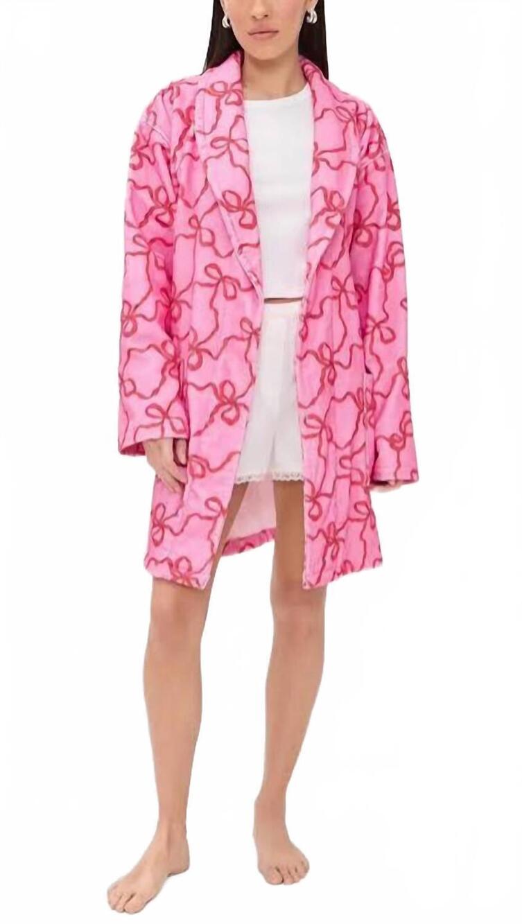 NEW LOVESHACKFANCY indie robe in crimson candy